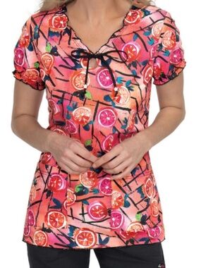 Koi Citrus Scrub Top